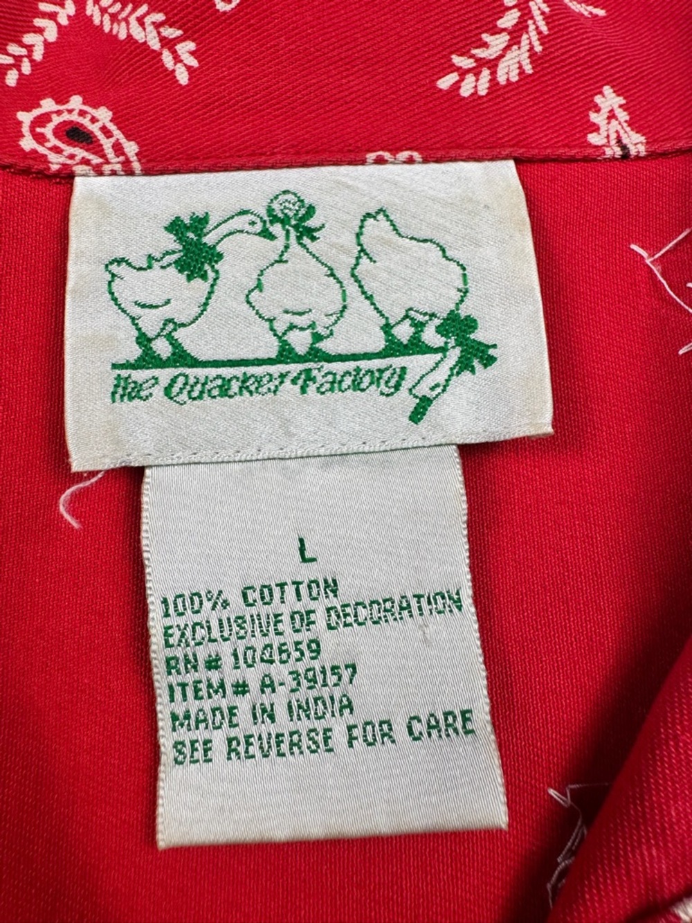 Quacker Factory Womens Bandana Western Jacket Size L Americana Embroidered - Picture 11 of 14